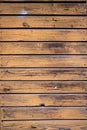 Brown wooden texture background. Old, weathered, aged garage door surface. Vertical wooden boards Royalty Free Stock Photo