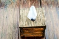 Brown wooden tissue paper box Royalty Free Stock Photo