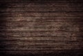Brown wooden wall, planks, table, floor surface. Dark wood texture. Royalty Free Stock Photo