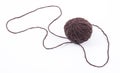 Brown wool ball Royalty Free Stock Photo