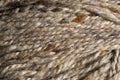 Brown wool thread ball macro closeup Royalty Free Stock Photo