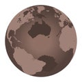 Brown world globe