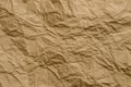 Brown wrinkled paper waste recycling background Royalty Free Stock Photo