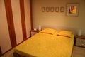 Brown yellow bedroom