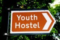 Brown Youth Hostel sign. Royalty Free Stock Photo