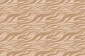 Brown Zebra Print. Stripes, Animal Skin, Tiger Stripes, Abstract Pattern, Line Background. Black And White Vector Monochrome