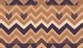Brown Zigzag Pattern Texture, Abstract Design Background, Stock Photo, Generative AI Royalty Free Stock Photo