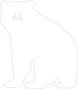 brownbear Outline Silhouette Generative Ai Royalty Free Stock Photo