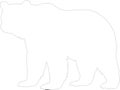 brownbear Outline Silhouette Generative Ai Royalty Free Stock Photo