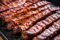 browned bbq tempeh ribs fresh from the oven