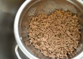 Browned ground beef