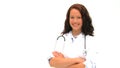 Brownhaired nurse in uniform