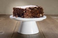 Brownie on a cake stand Royalty Free Stock Photo