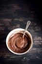 Brownie or chocolate cake raw dough Royalty Free Stock Photo