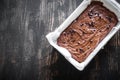 Brownie or chocolate cake raw dough Royalty Free Stock Photo
