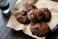 Brownie Chocolate Cookies with espresso