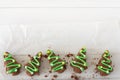 Brownie Christmas Trees from Above Royalty Free Stock Photo