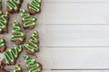 Brownie Christmas Trees - Copy Space Right Royalty Free Stock Photo