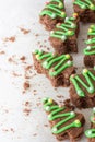 Brownie Christmas Trees Vertical Royalty Free Stock Photo