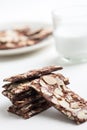 Brownie Cracker with Almond Slides Royalty Free Stock Photo