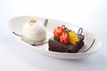Brownie with Ice cream Royalty Free Stock Photo