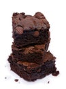 Brownie on white background Royalty Free Stock Photo