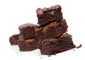 Brownie on white background Royalty Free Stock Photo