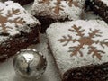 Brownies for christmas Royalty Free Stock Photo