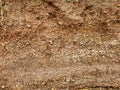 Brownish coloured soil with fine gravel abstract background