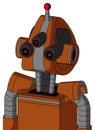 Brownish Droid With Droid Head And Three-Eyed And Single Led Antenna