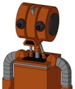 Brownish Droid With Multi-Toroid Head And Sad Mouth And Red Eyed Royalty Free Stock Photo