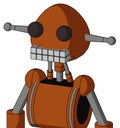 Brownish Droid With Rounded Head And Keyboard Mouth And Two Eyes