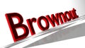 Brownout word in glossy red Royalty Free Stock Photo