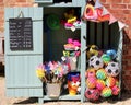 Brownsea, Dorset, England - June 02 2018:Wooden shed containing