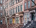 Brownstone buildings in the Upper West Side New York City