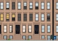 Brownstone old Manhattan New York city building vector illustration Royalty Free Stock Photo