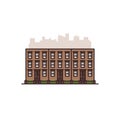 Brownstone old Manhattan New York city building. Vector isolated illustration on the white background Royalty Free Stock Photo