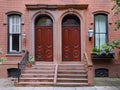 Apartments with elegant double wooden mahogany front doors