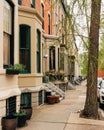 Brownstones near Filter Square, in Philadelphia, Pennsylvania Royalty Free Stock Photo