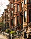 Brownstones in Park Slope, Brooklyn, New York City Royalty Free Stock Photo