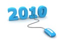 Browse the Blue New Year 2010 - Blue Mouse Royalty Free Stock Photo