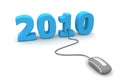 Browse the Blue New Year 2010 - Grey Mouse Royalty Free Stock Photo