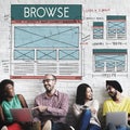 Browse Browser Connect Internet Layout Concept Royalty Free Stock Photo