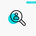 Browse, Find, Networking, People, Search turquoise highlight circle point Vector icon
