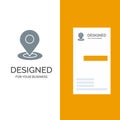 Browse, Map, Navigation, Location Grey Logo Design and Business Card Template