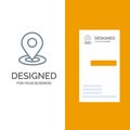 Browse, Map, Navigation, Location Grey Logo Design and Business Card Template