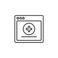 browser add webpage icon. Element of internet browser for mobile concept and web apps icon. Thin line icon for website design and Royalty Free Stock Photo