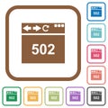 Browser 502 Bad gateway simple icons