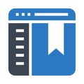 Browser bookmark search glyphs double color icon