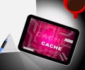 Browser Cache Webpage Offline Memory 2d Illustration